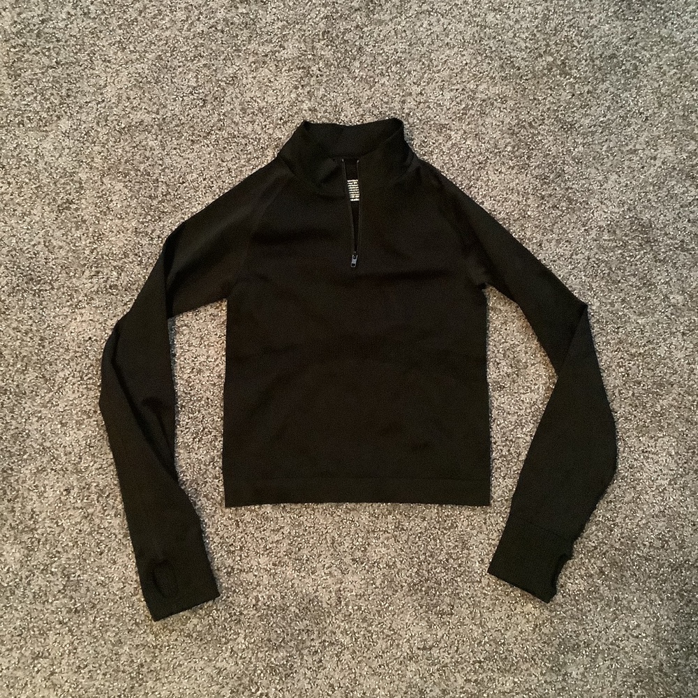 Women’s Black Half-Zip Top XS